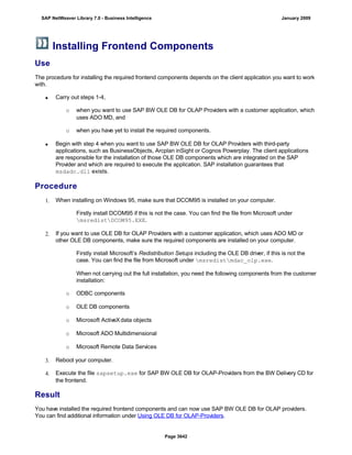 SAP BI 7.0 Info Providers
