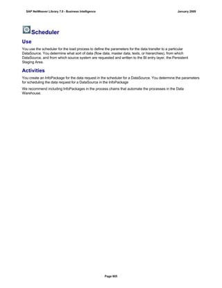 SAP BI 7.0 Info Providers