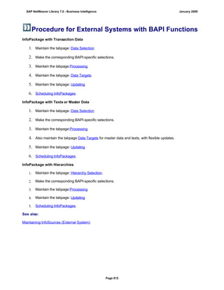 SAP BI 7.0 Info Providers
