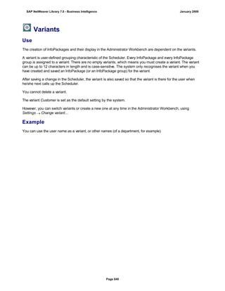 SAP BI 7.0 Info Providers