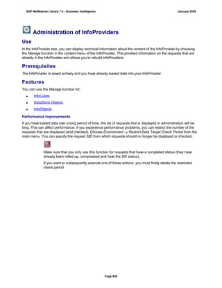 SAP BI 7.0 Info Providers