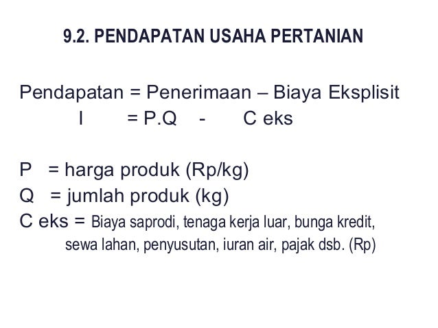 Sap Biaya Dan Pendapatan