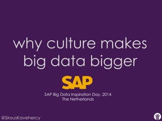 SAP Big Data Inspiration Day, 2014 
The Netherlands  