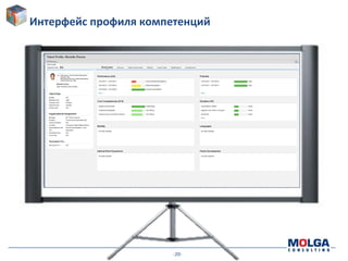 -20-
Интерфейс профиля компетенций
 