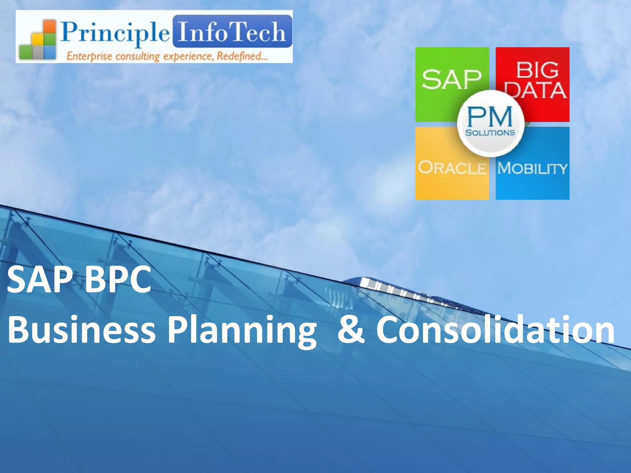 SAP BPC 
Business Planning & Consolidation 
 