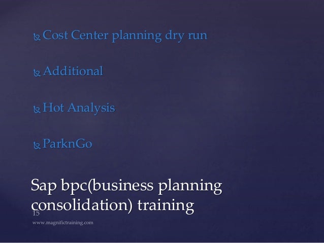 Sap bpc consolidation training image