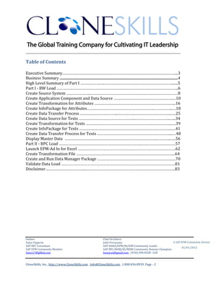 ________________________________________________________________________

Table of Contents

Executive Summary………………………………...