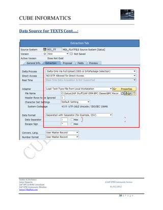 Sapbpc nw 10.0 master data load from bw to bpc | PDF