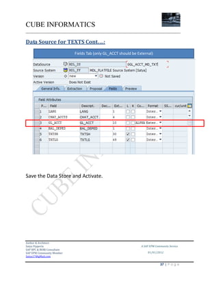 Sapbpc nw 10.0 master data load from bw to bpc | PDF