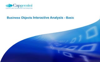 Business Objects Interactive Analysis - Basic
 