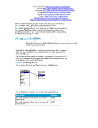 More Details blog:http://sandyclassic.wordpress.com
linkedin:https://www.linkedin.com/in/sandepsharma
slideshare:http://www.slideshare.net/SandeepSharma65
facebook:https://facebook.com/sandeepclassic
google+ http://google.com/+SandeepSharmaa
Twitter: https://twitter.com/sandeeclassic
http://thedatawarehouseclassics.wordpress.com
http://businessintelligencetechnologytrend.wordpress.com
 