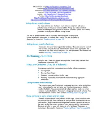 More Details blog:http://sandyclassic.wordpress.com
linkedin:https://www.linkedin.com/in/sandepsharma
slideshare:http://www.slideshare.net/SandeepSharma65
facebook:https://facebook.com/sandeepclassic
google+ http://google.com/+SandeepSharmaa
Twitter: https://twitter.com/sandeeclassic
http://thedatawarehouseclassics.wordpress.com
http://businessintelligencetechnologytrend.wordpress.com
 