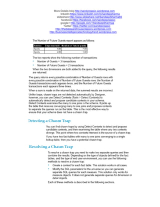 More Details blog:http://sandyclassic.wordpress.com
linkedin:https://www.linkedin.com/in/sandepsharma
slideshare:http://www.slideshare.net/SandeepSharma65
facebook:https://facebook.com/sandeepclassic
google+ http://google.com/+SandeepSharmaa
Twitter: https://twitter.com/sandeeclassic
http://thedatawarehouseclassics.wordpress.com
http://businessintelligencetechnologytrend.wordpress.com
 