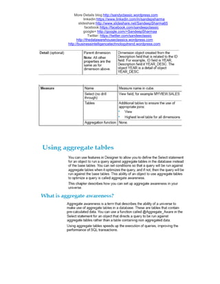 More Details blog:http://sandyclassic.wordpress.com
linkedin:https://www.linkedin.com/in/sandepsharma
slideshare:http://www.slideshare.net/SandeepSharma65
facebook:https://facebook.com/sandeepclassic
google+ http://google.com/+SandeepSharmaa
Twitter: https://twitter.com/sandeeclassic
http://thedatawarehouseclassics.wordpress.com
http://businessintelligencetechnologytrend.wordpress.com
 