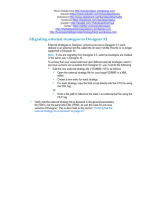 More Details blog:http://sandyclassic.wordpress.com
linkedin:https://www.linkedin.com/in/sandepsharma
slideshare:http://www.slideshare.net/SandeepSharma65
facebook:https://facebook.com/sandeepclassic
google+ http://google.com/+SandeepSharmaa
Twitter: https://twitter.com/sandeeclassic
http://thedatawarehouseclassics.wordpress.com
http://businessintelligencetechnologytrend.wordpress.com
 