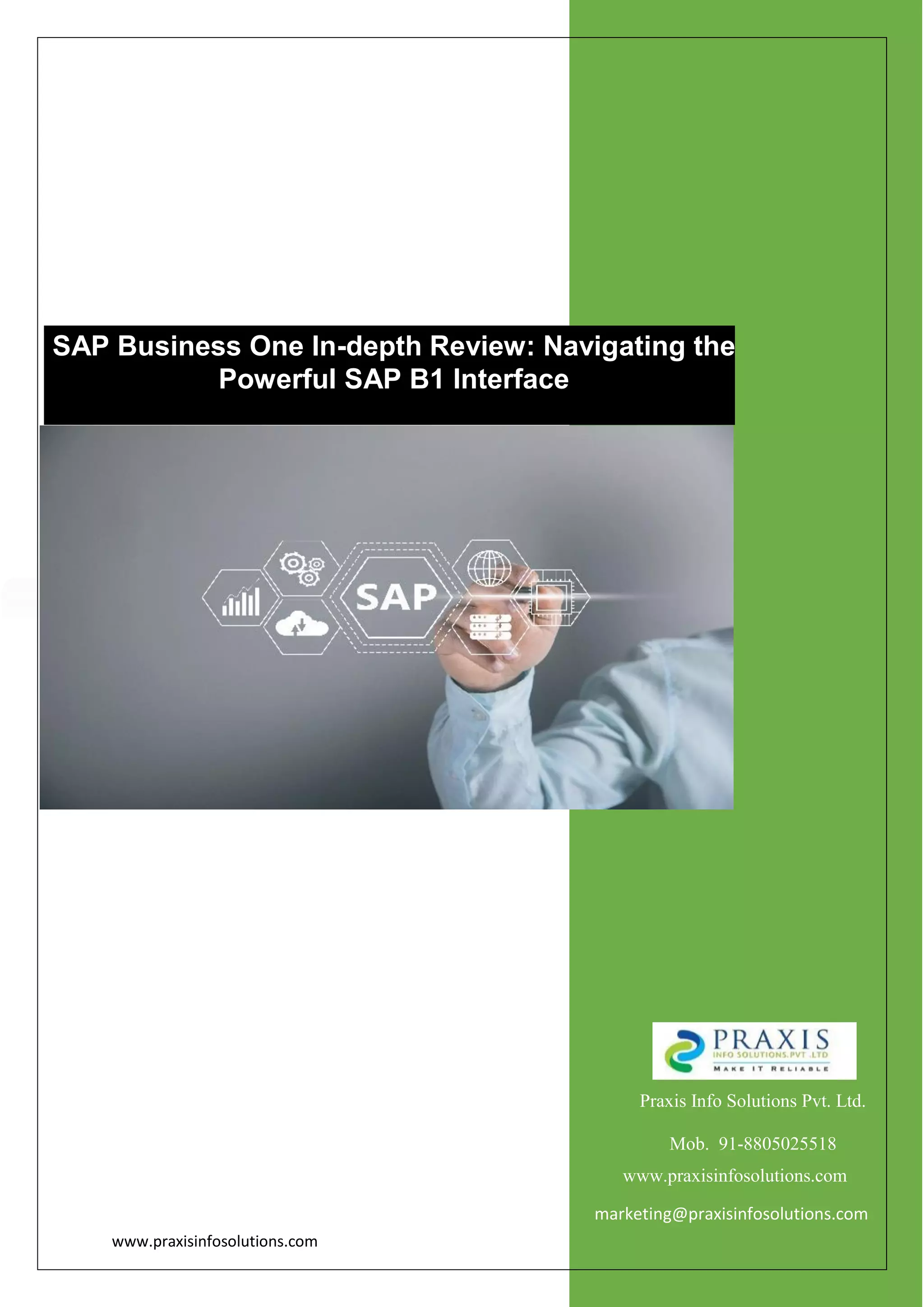 Example Sap Review SAP Business One In-depth Review: Navigating the Powerful SAP B1 ...