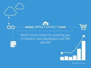 www. .com
We Connect.You Grow.
World’s easiest solution for connecting your
E-Commerce Stores,Marketplaces and CRM
with ERP!
 