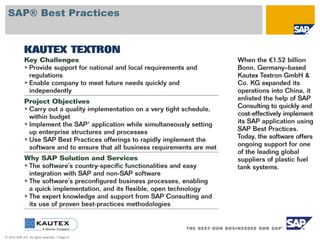© 2010 SAP AG. All rights reserved. / Page 41
SAP® Best Practices
 