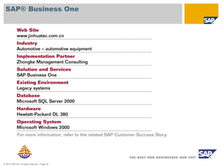 © 2010 SAP AG. All rights reserved. / Page 52
SAP® Business One
 