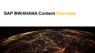SAP BW/4HANA Content Overview
 