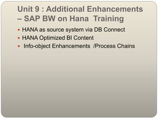 Sap bw on hana ramireddy ppt | PPTX
