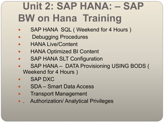 Sap bw on hana ramireddy ppt | PPTX