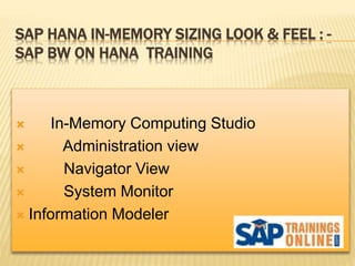 SAP BW on HANA Training | PPTX