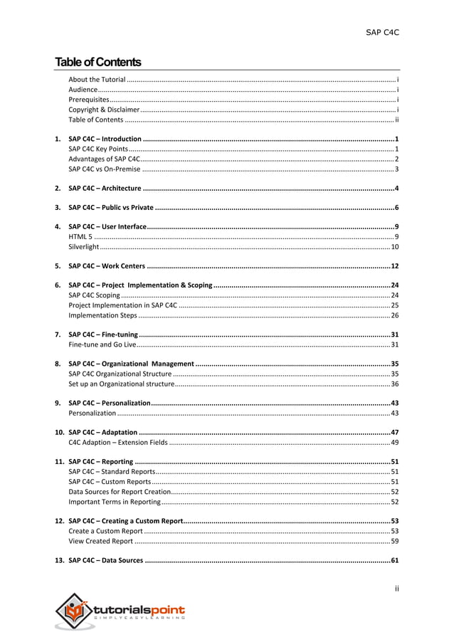 Sap c4c tutorial | PDF | Computing | Technology & Computing