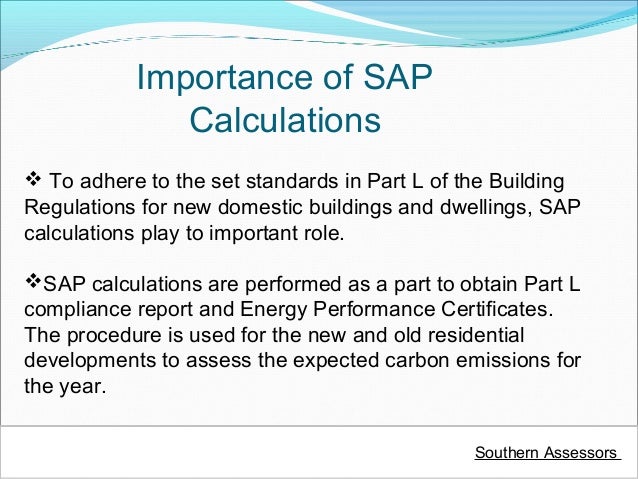 Building Regulations Sap Calculations Building Regulations Sap Calculations