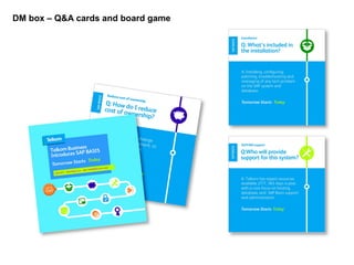 DM box – Q&A cards and board game
 