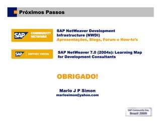 Sap Comunity Day Brasil 2009 - SAP NWDI