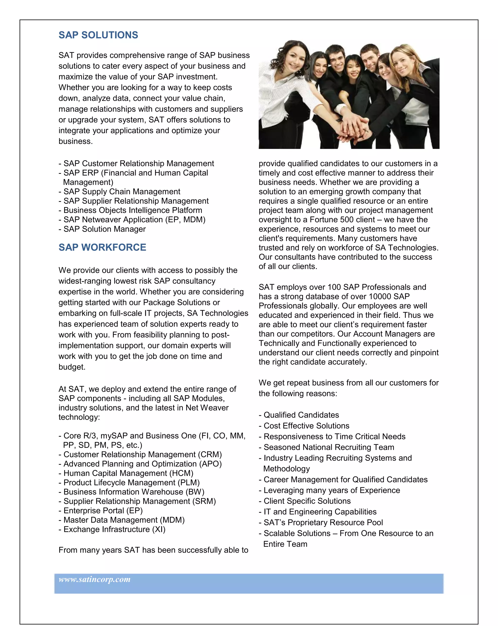 SAP Consulting Practice | PDF