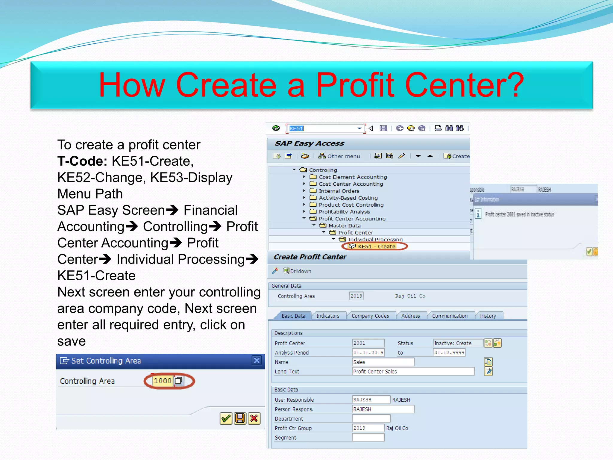 Sap cost center PPT