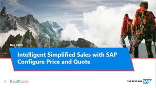 Intelligent Simplified Sales with SAP CPQ - Acuiti Labs