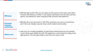 SAP CPQ - Quoting solution for businesses with complex products ...