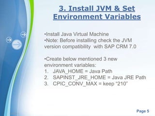 SAP CRM 7.0 IDES Installation Steps | PPT