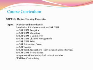 SAP CRM Training | PPTX