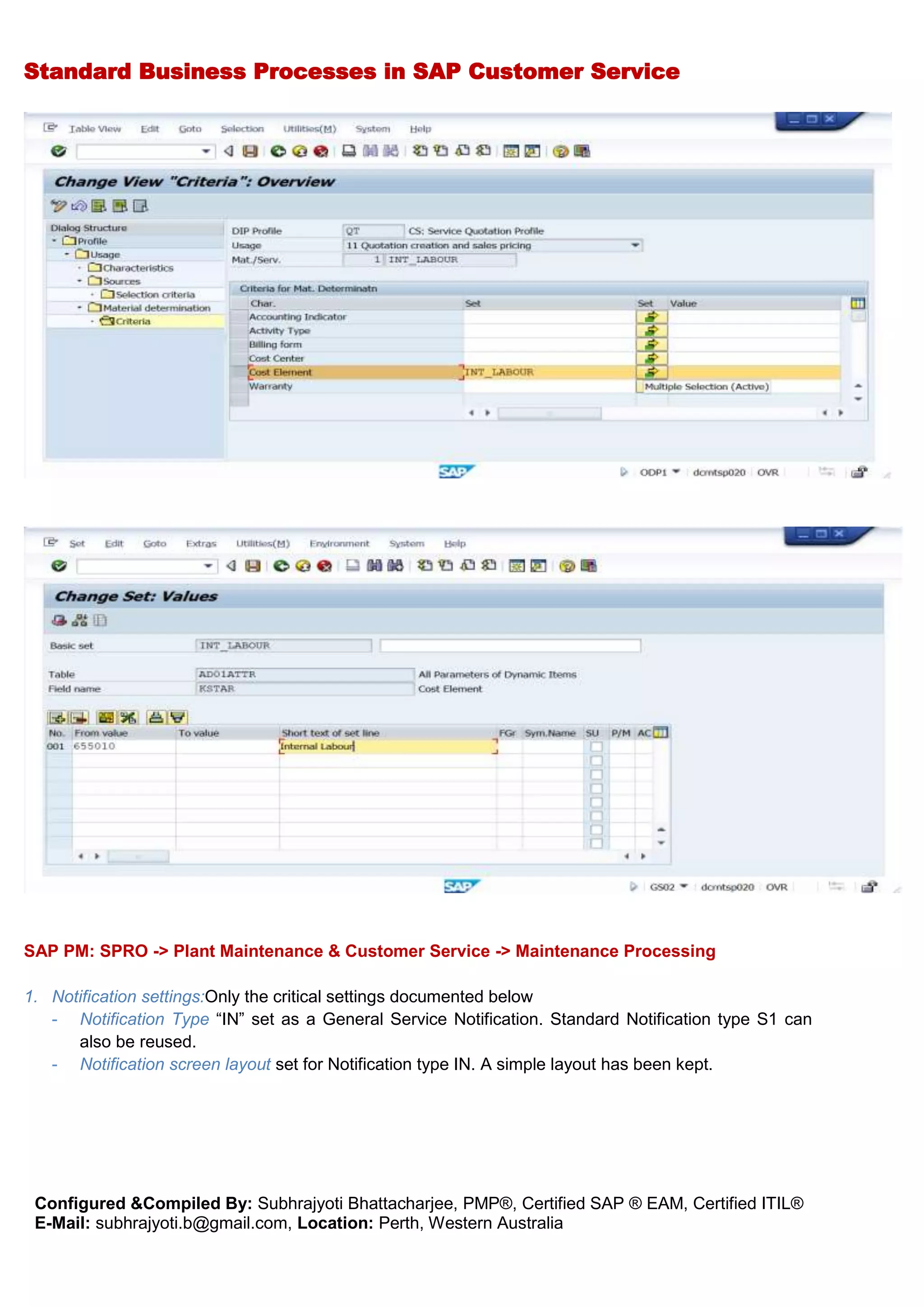 SAP Logistics - CS - Standard Process & Configuration document | DOCX