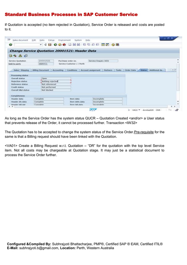 SAP Logistics - CS - Standard Process & Configuration document | DOCX
