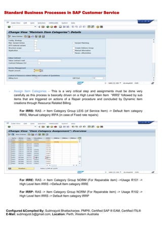 SAP Logistics - CS - Standard Process & Configuration document | DOCX
