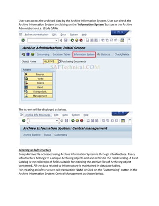 Oawd Tcode SAP data archiving | DOC
