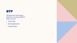 Comprehensive Overview of SAP Datasphere and BTP Cloud Platform | PPTX