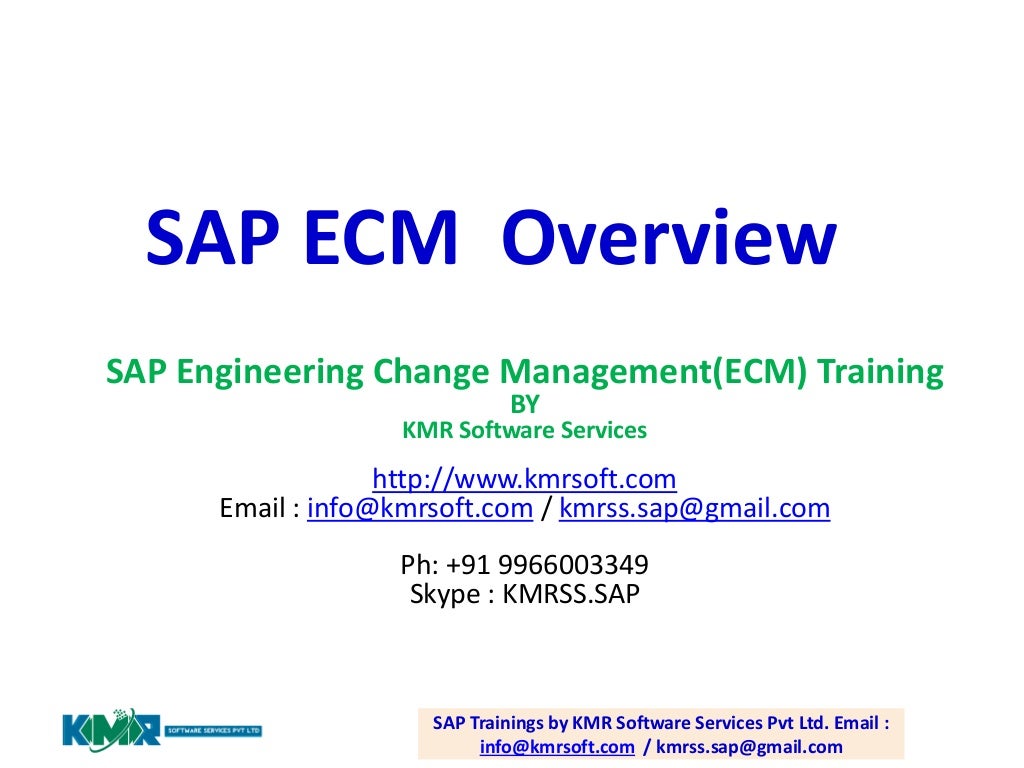 SAP Engineering Change Management(ECM)