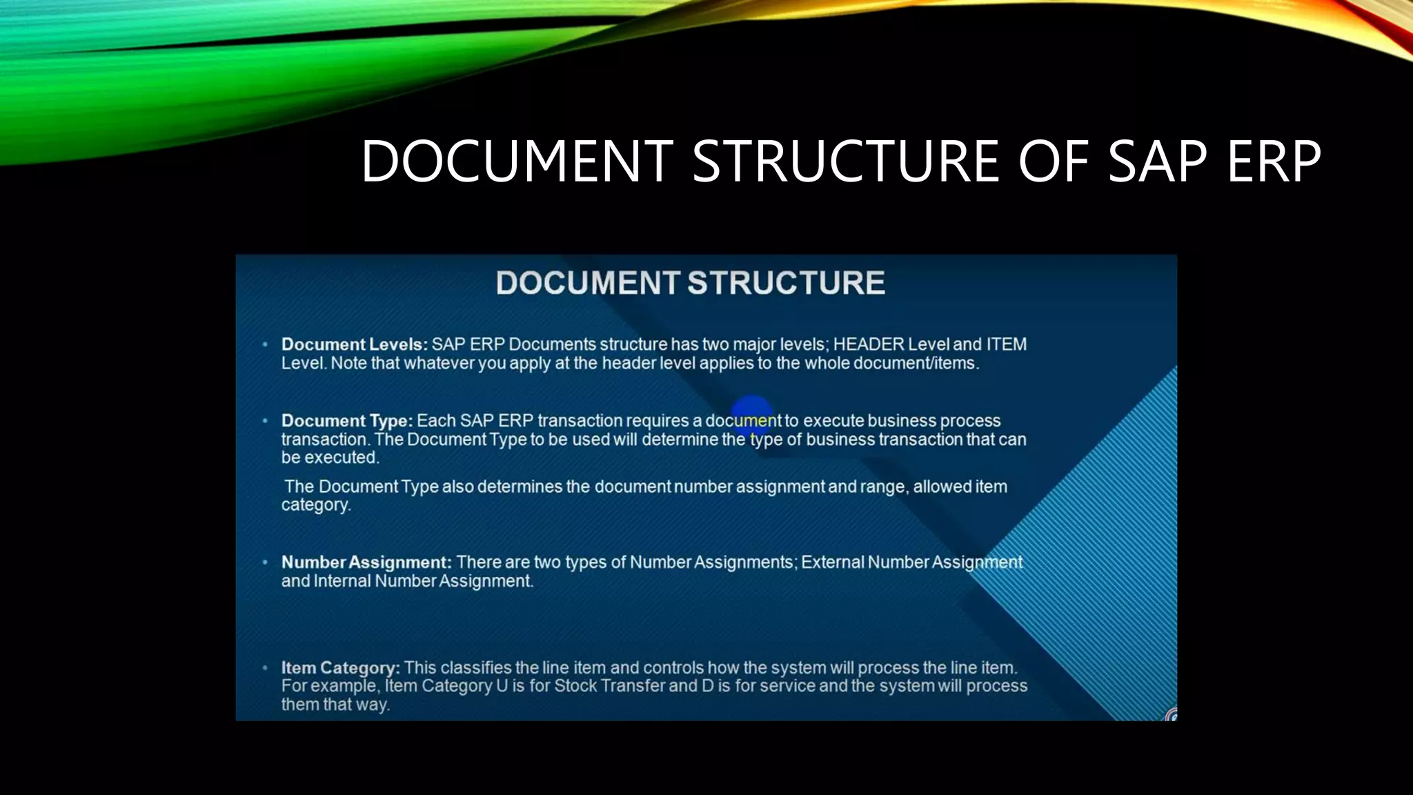 DOCUMENT STRUCTURE OF SAP ERP
 