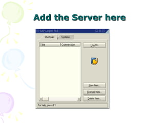 Add the Server here 