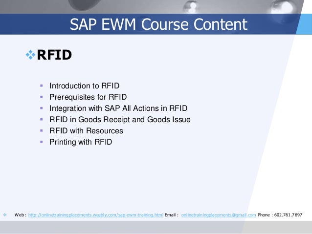 Sap Rfid Tutorial | sap ewm training sap ewm online training sap ewm course Sap Rfid Tutorial | sap ewm training sap ewm online training sap ewm course