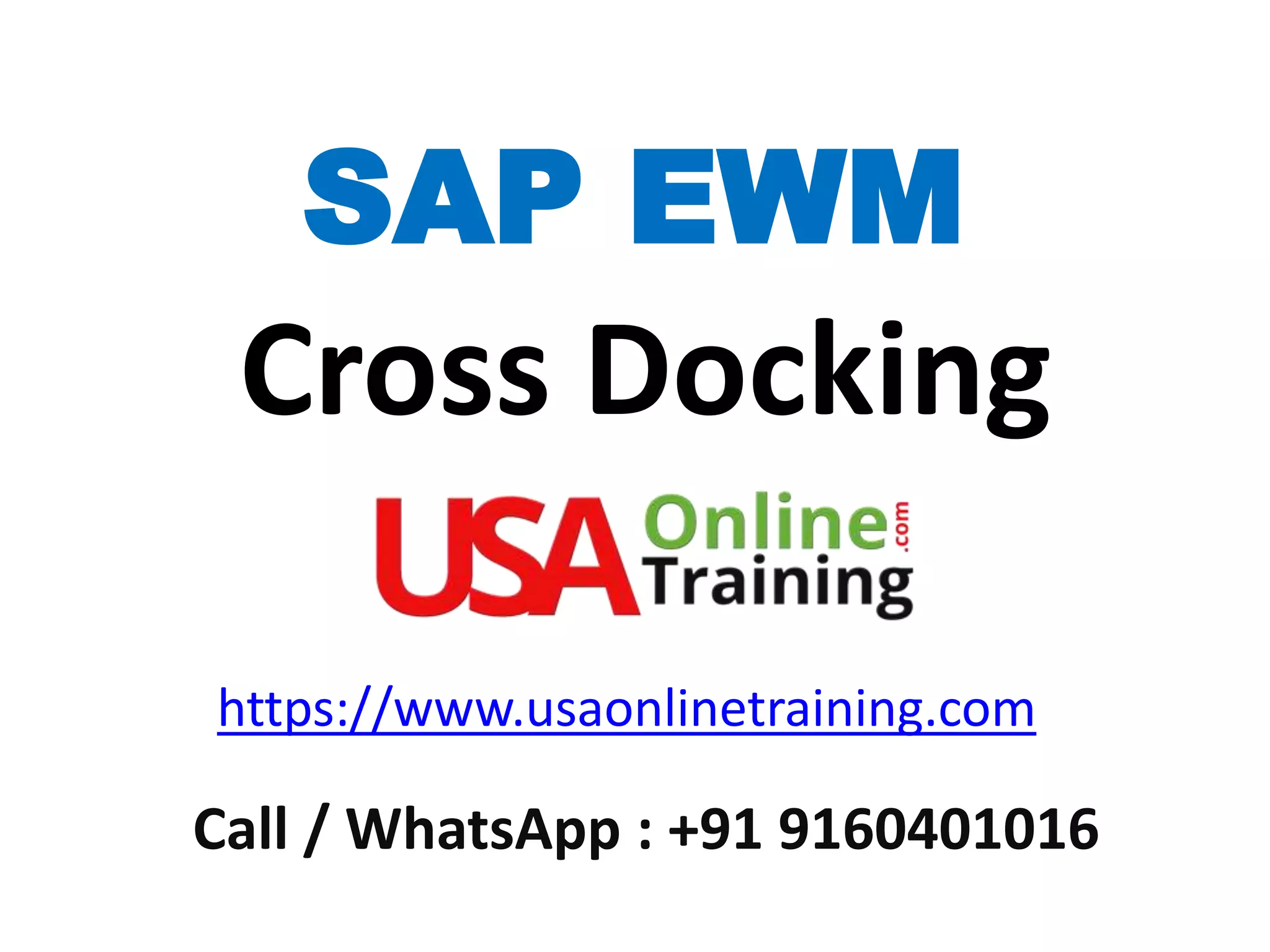 SAP EWM Cross Docking PPT