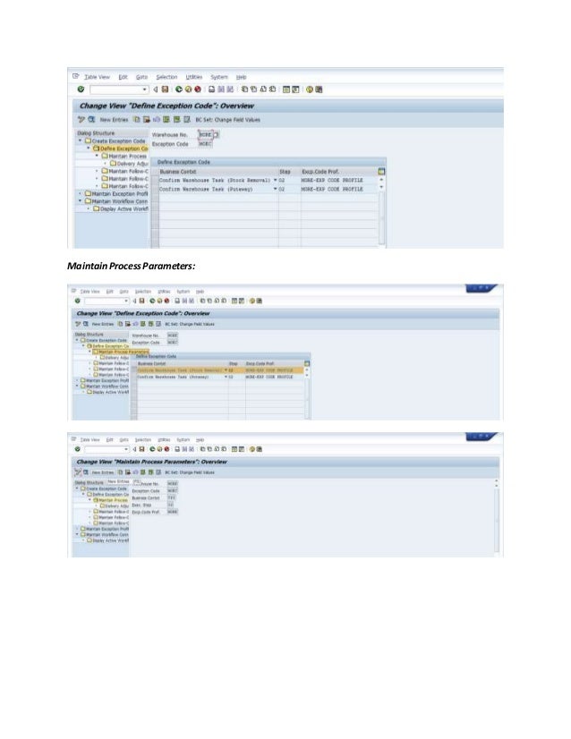 SAP EWM Exception Handling