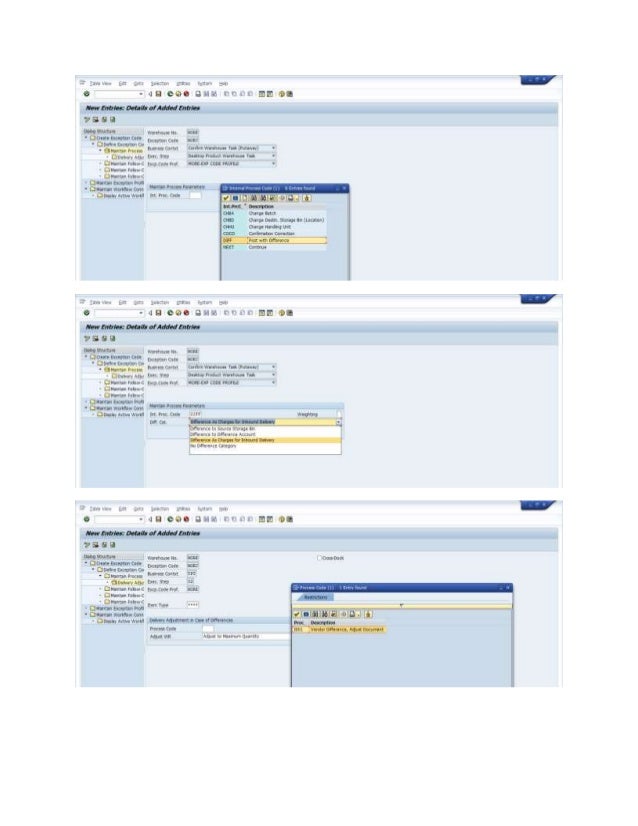 SAP EWM Exception Handling