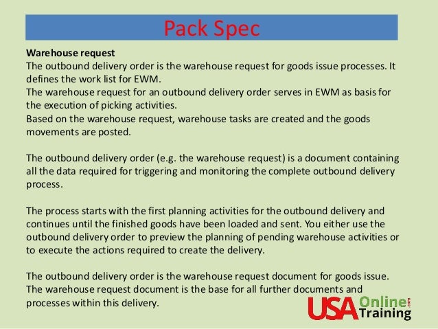 SAP EWM Outbound Process 2
